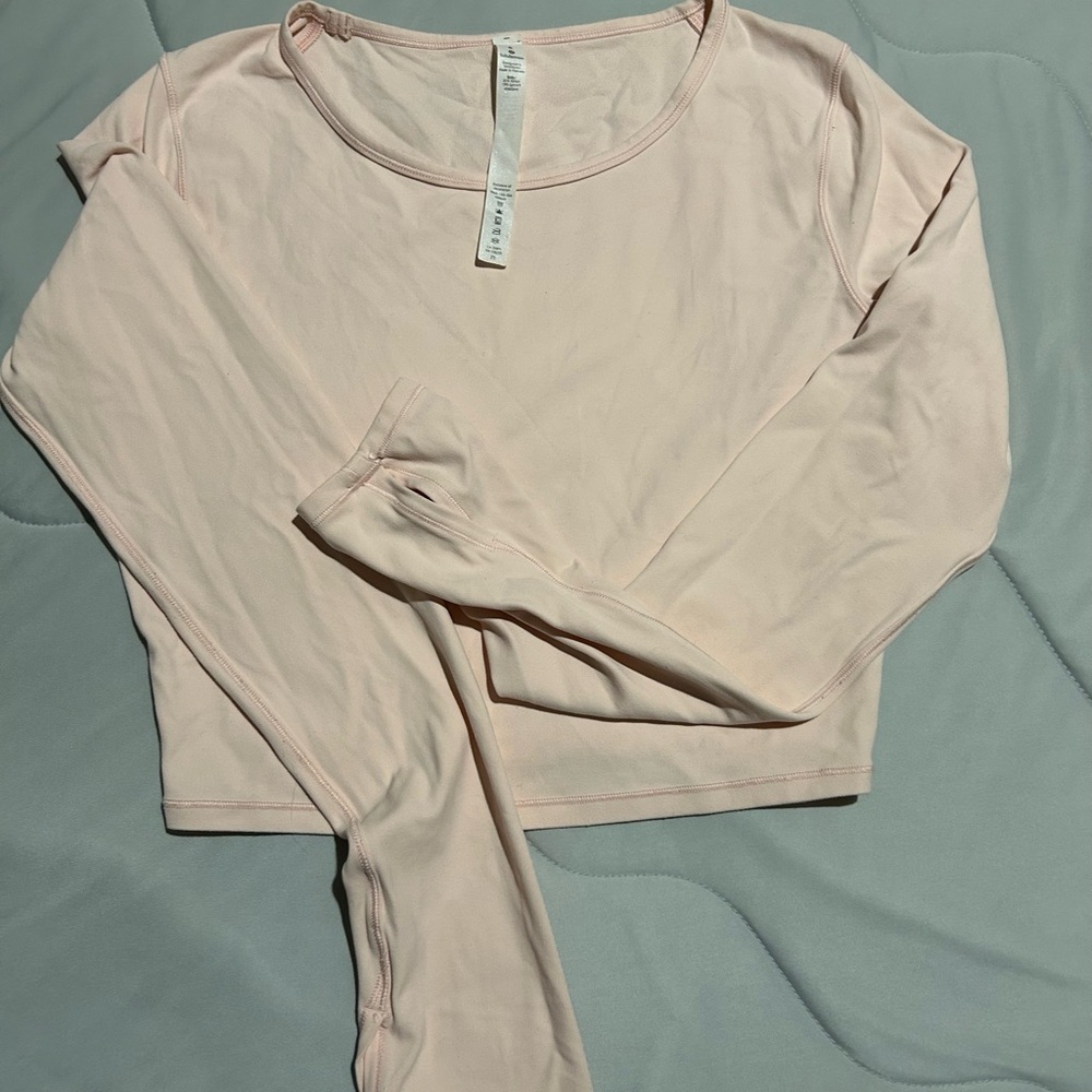 lululemon athletica Light Pink Long Sleeve Top